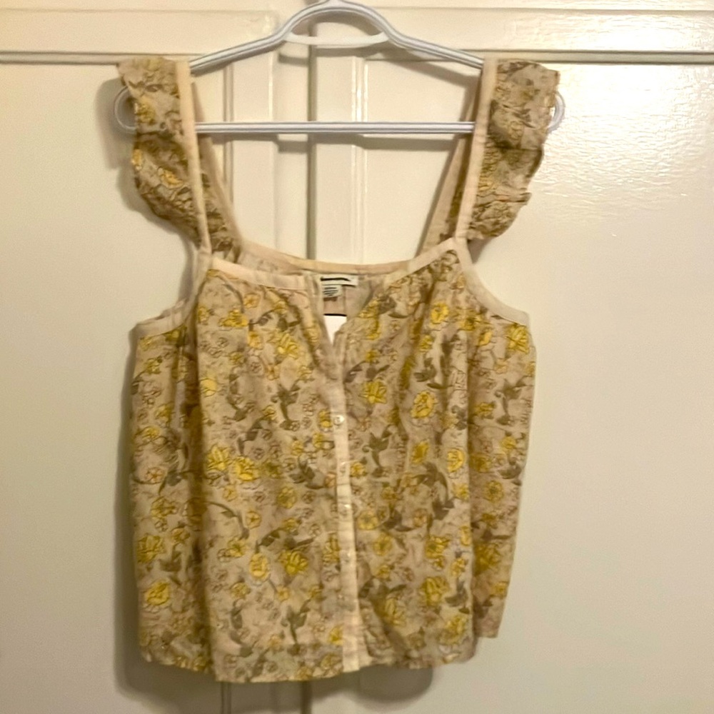 American Eagle cotton cropped top blouse size S/M